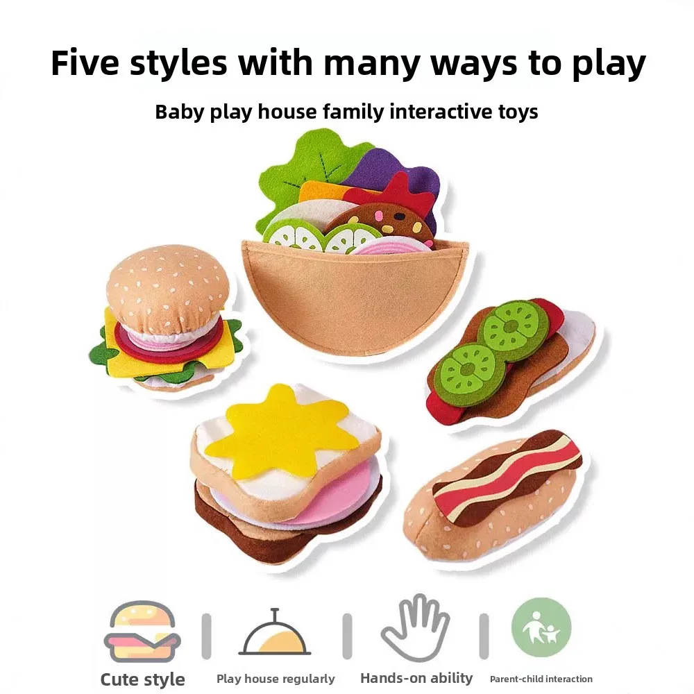 Felt Food Burger Sandwich Set  - Kids Outdoor Kitchen Accessories review and price