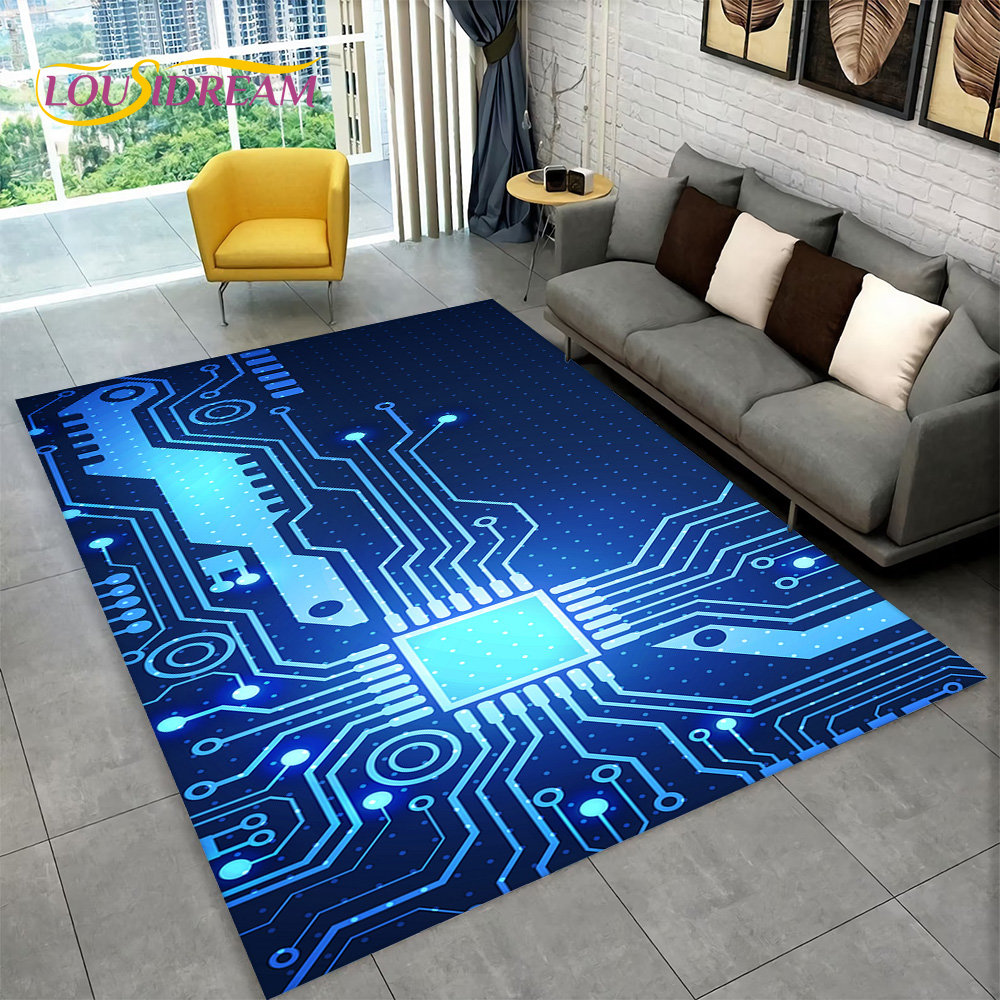 3D Chip Circuit Board Area Rug - Kids Outdoor Area review and price